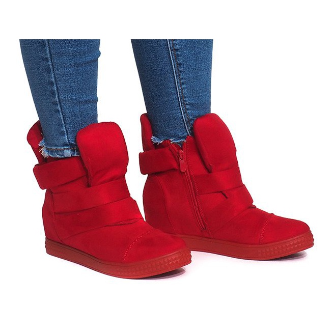 Baskets Compensées Avec Velcro 1703 Rouge
