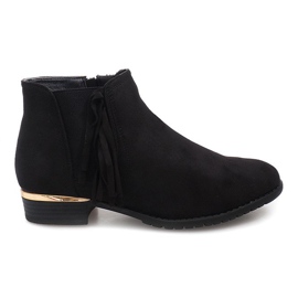 Bottines En Daim Avec Élastique 837 Noir le noir