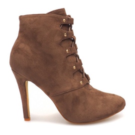 Bottines À Talons Hauts H253 Kaki multicolore vert
