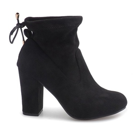 Bottines En Daim Sur Une Barre 99-240 Noir