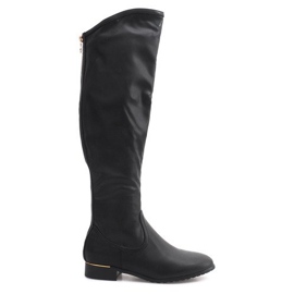 Bottes hautes élancées A7898-38 Noir le noir