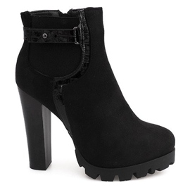 Bottes Chaudes Sur Un Poteau Noir ZH669 le noir