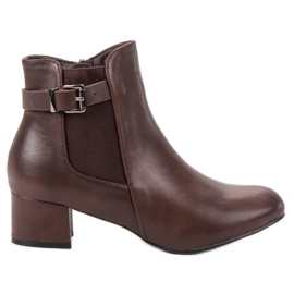 Small Swan Bottes à talons hauts brun