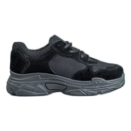 SHELOVET Chaussures de sport à lacets noir