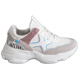 SHELOVET Chaussures de sport à la mode blanche