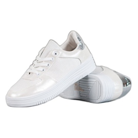 Jumex Chaussures de sport nouées blanc