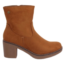 Boots sur talon caoutchouc camel 8B852 Camel brun