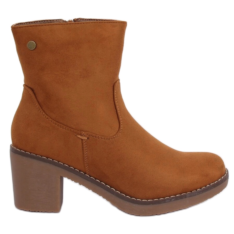 Boots sur talon caoutchouc camel 8B852 Camel brun