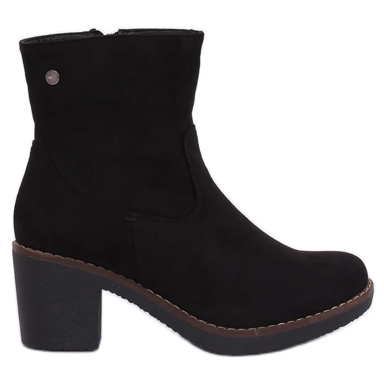 Boots sur talon caoutchouc noir 8B852 Noir le noir