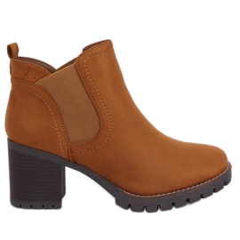 Chelsea boots talons hauts camel 8B879 Camel brun
