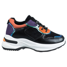 SHELOVET Baskets décontractées noir