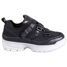 SHELOVET Chaussures de sport de mode noires
