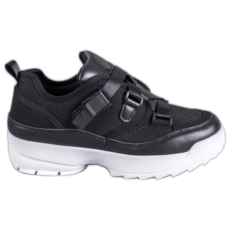 SHELOVET Chaussures de sport de mode noires le noir
