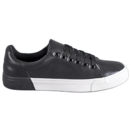 Bestelle Baskets en cuir écologique noir