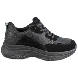 SHELOVET Chaussures de sport noires