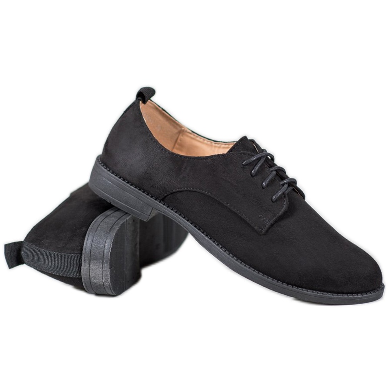 SHELOVET Chaussures en daim le noir