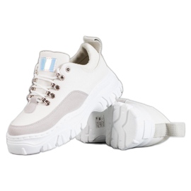 SHELOVET Chaussures de sport à lacets blanc