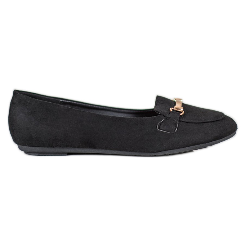 SHELOVET Ballerines en daim le noir