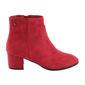 Bottines Filippo 316 en daim rouge