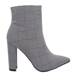 Bottines noires à talons NS053P Houn Dstooth