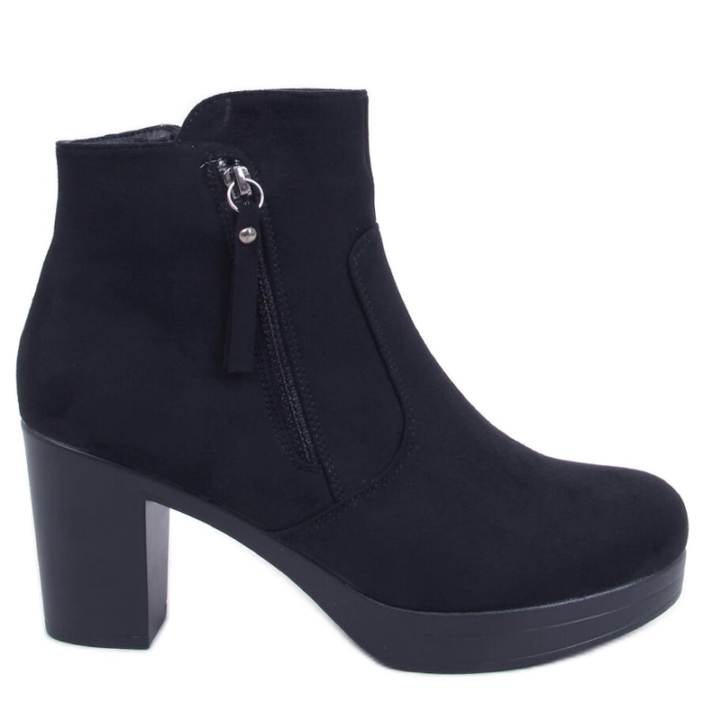 Noir 8B882 Bottines noires à talons le noir