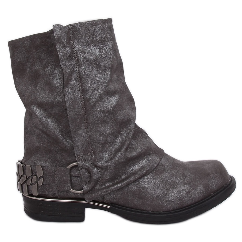 Bottes militaires grises LL-166P Gris