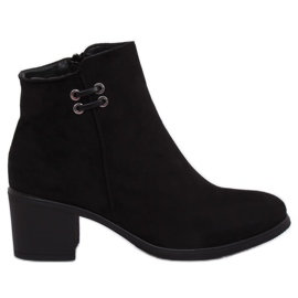 Bottes à talons pour femmes noires 8B982 Noir