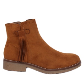 Boots Jodhpur à franges camel 8B907 Camel brun