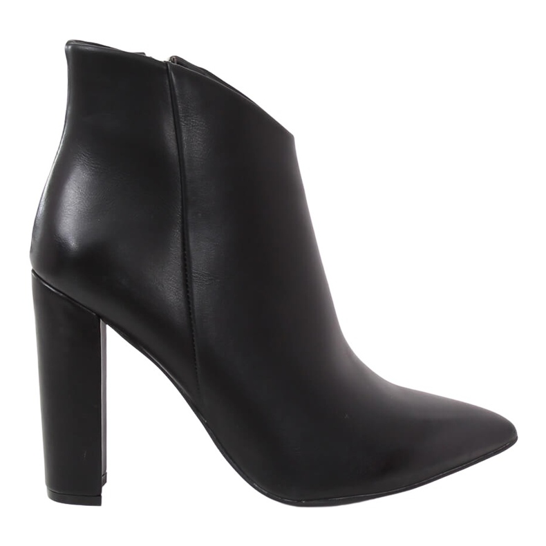 Bottines noires à talons NS059P Noir le noir