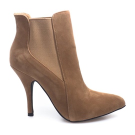 Bottines Talons Hauts 3845-2 Kaki multicolore