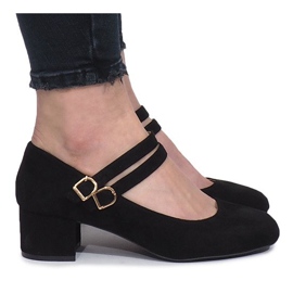 Escarpins noirs sur le post Tamara le noir
