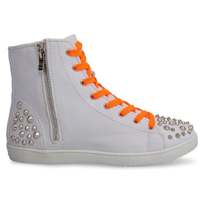 Baskets Hautes Avec Clous 6563 Blanc blanche