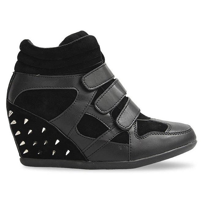 Baskets Compensées Avec Clous 4515 Noir le noir