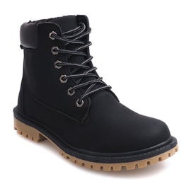 Bottes en bois d'automne B788 Noir