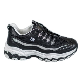 Yes Mile Baskets à paillettes noir