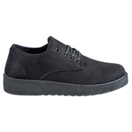 SHELOVET Chaussures en daim le noir