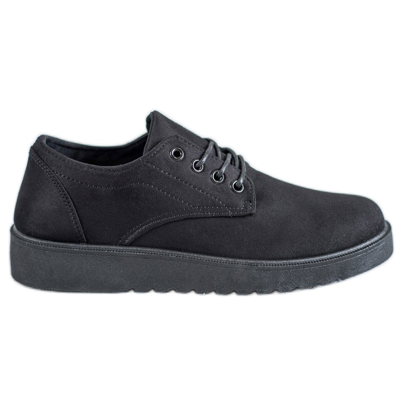 SHELOVET Chaussures en daim le noir