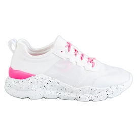 Kylie Chaussures de sport classiques blanc rose