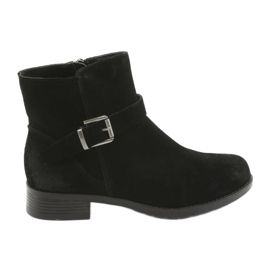 Bottines American Club SH04 en daim noir le noir