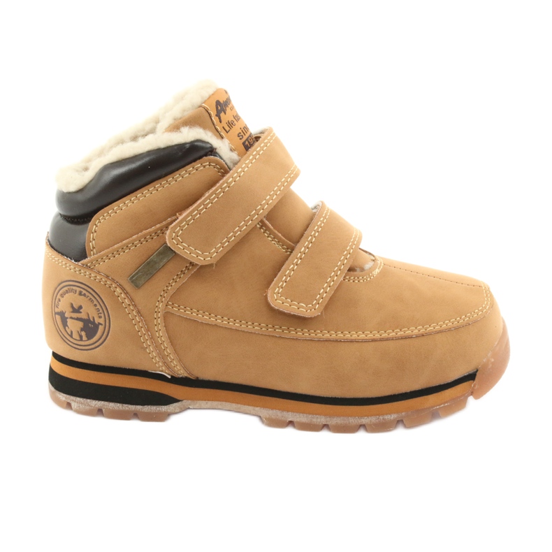American Club Boots velcro American ES camel brun multicolore