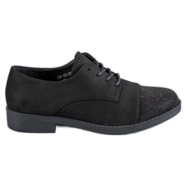Best Shoes Chaussures avec des cristaux noir