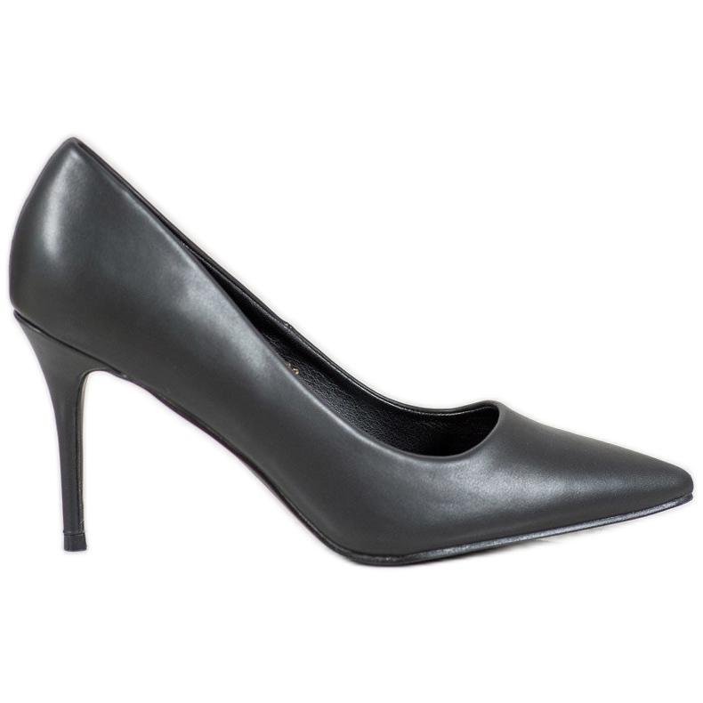 Diamantique Talons hauts en cuir écologique le noir