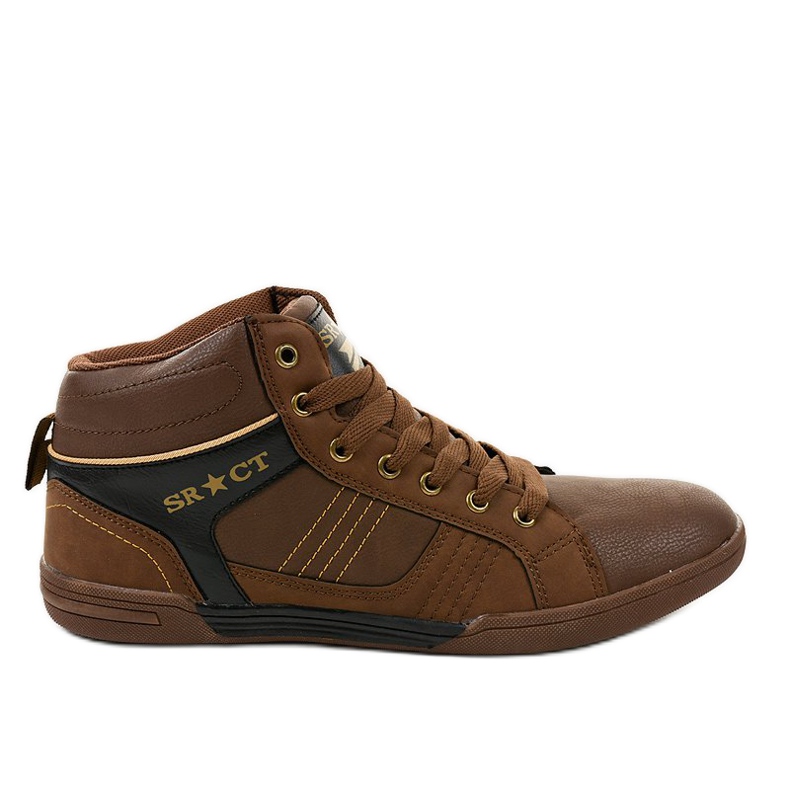 Baskets homme marron à lacets 15M749 brun le noir Baskets homme marron à lacets 15M749 brun le noir