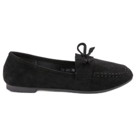 Nio Nio Mocassins en daim noir le noir