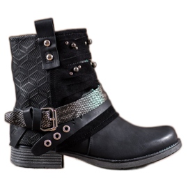 SHELOVET Bottes Avec Strass noir