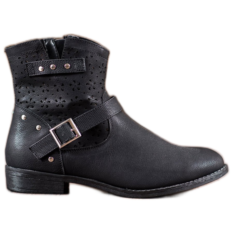 Groto Gogo Bottines Ajourées Avec Boucle le noir