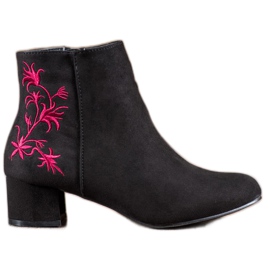 Small Swan Bottes avec application noir