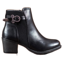 Abloom Bottes avec boucle décorative le noir