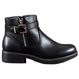 Abloom Bottines en cuir écologique noir le noir