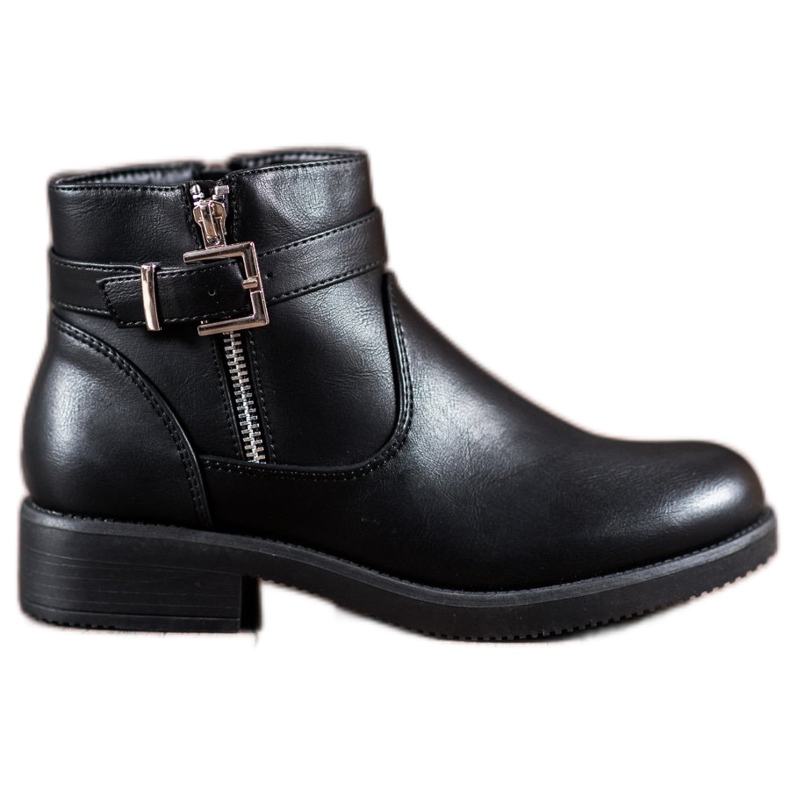 Abloom Bottines en cuir écologique noir le noir